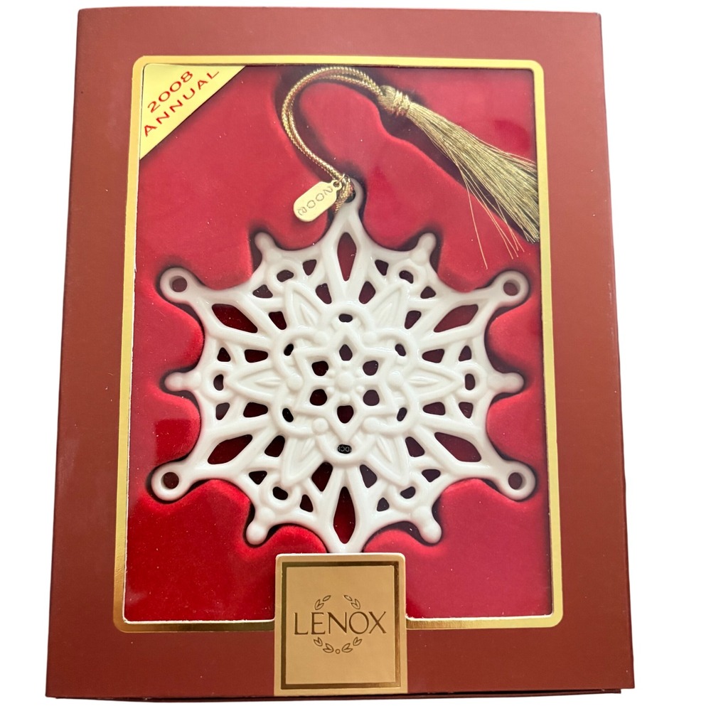 Lenox 2008 Annual Snowfantasies Snowflake Porcelain Ornament 792730 New in Box